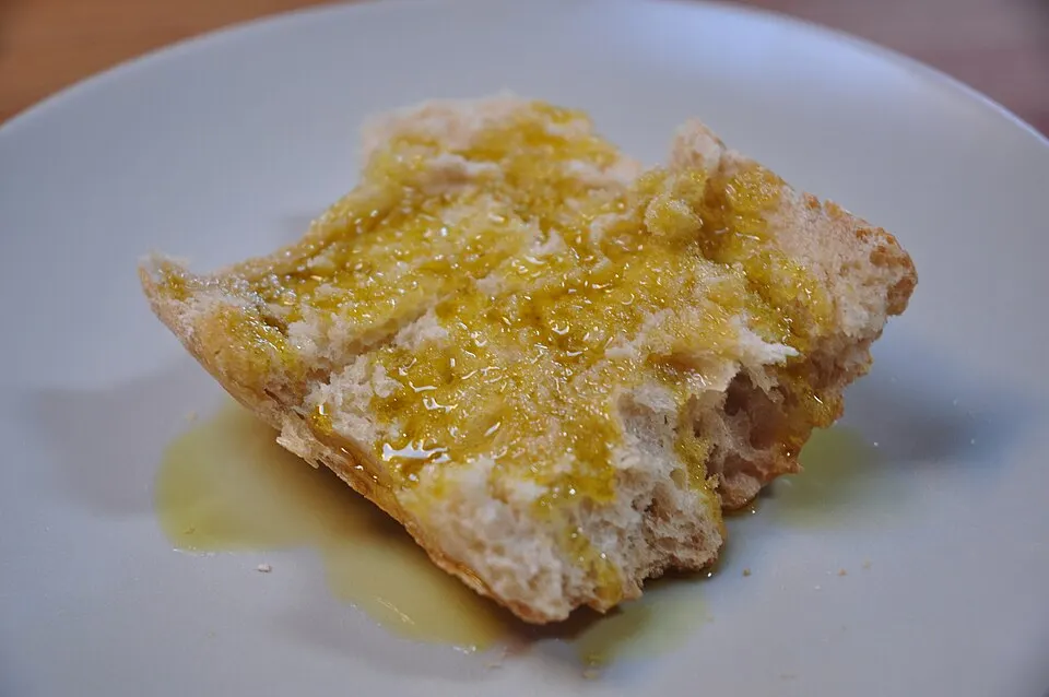 Tostadas con aceite de oliva virgen extra
